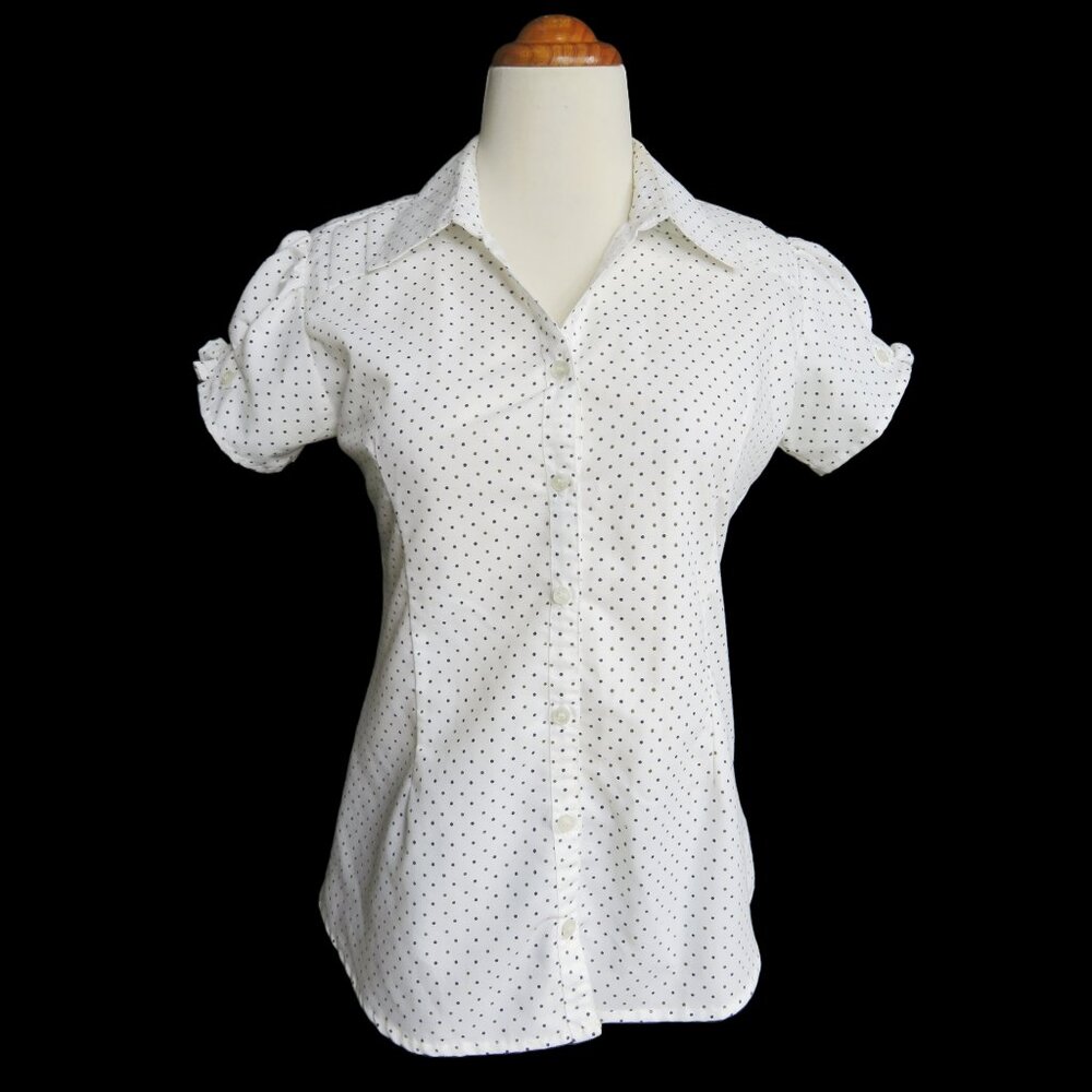 Polka Dot Short Sleeve Blouse